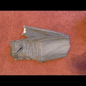 Grey/Black American Eagle Ripped Skinny Jeans